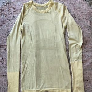 Lululemon Yellow swiftly tech long sleeve top